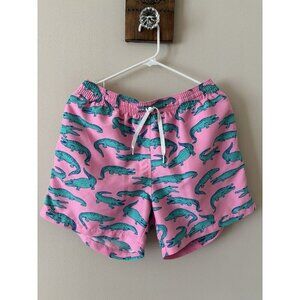Chubbies Mens Size XL The Glades Swim Trunks Pink Alligator Mesh Lined 5" Inseam